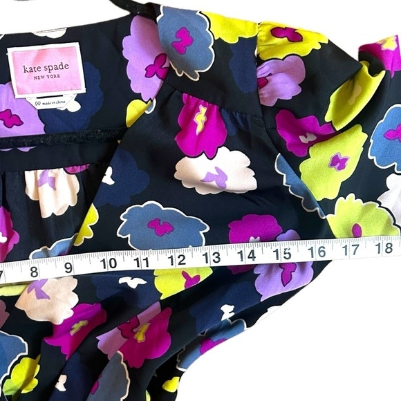 Kate Spade New York Winter Garden Floral Midi Wrap Dress - Picture 13 of 14